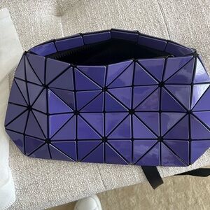 Issey Miyake Purple Geometric Clutch
